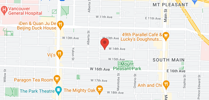 map of 178 W 14TH AVENUE